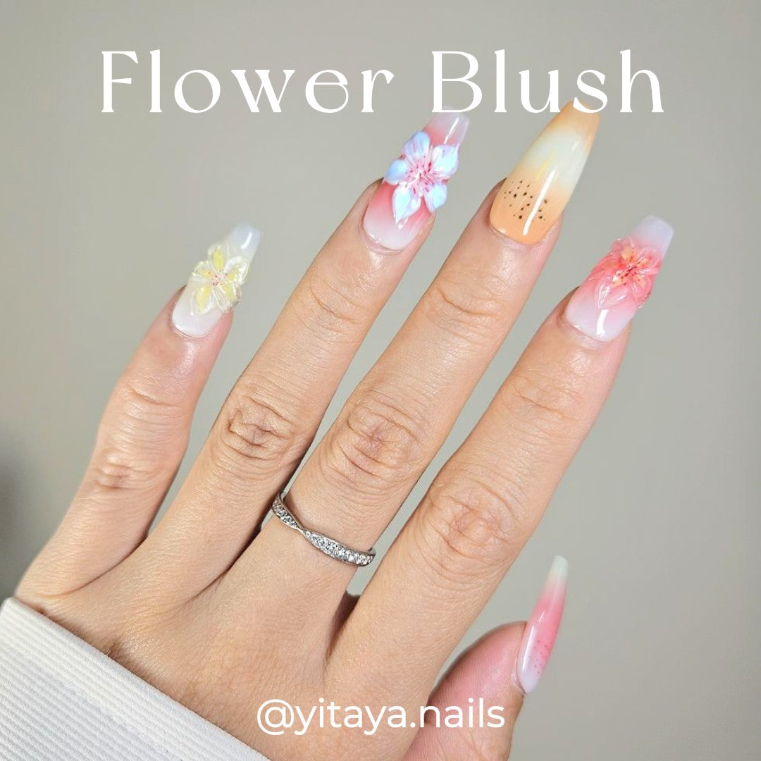 3D Flower Blush Ombre from Yitaya with soft pink ombre effect paired with delicate 3D flower