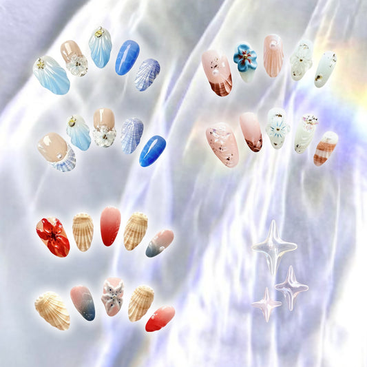 Coastal Chic Bundle Press On Nails from Yitaya Nails