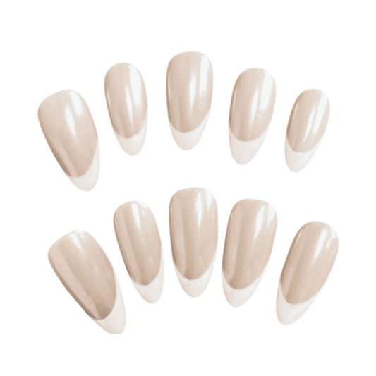 Minimalist Marble Handmade Press On Nails from Yitaya